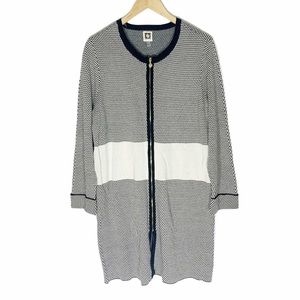 🎁 2/$20 NWT Anne Klein Longline Zip Front Cardigan L